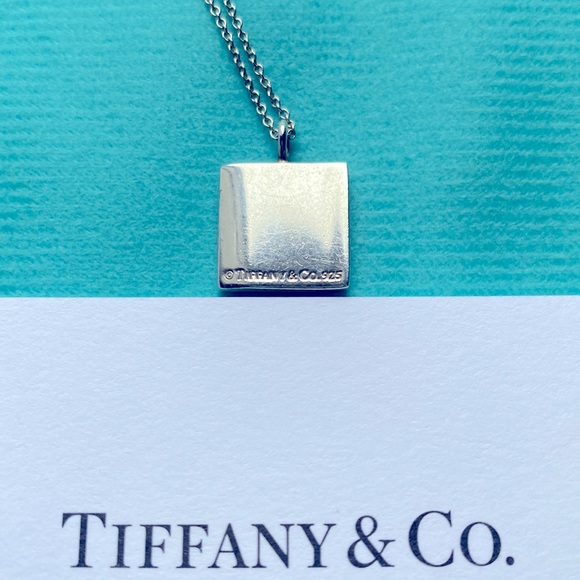 Tiffany & Co Square Love Notes Authentic 16” Necklace - Picture 2 of 6